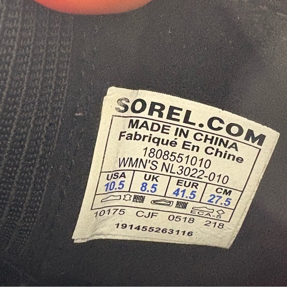 Sorel Joan Of Arctic II Black Wedge Bootie Boot Size 10.5 - Picture 8 of 10